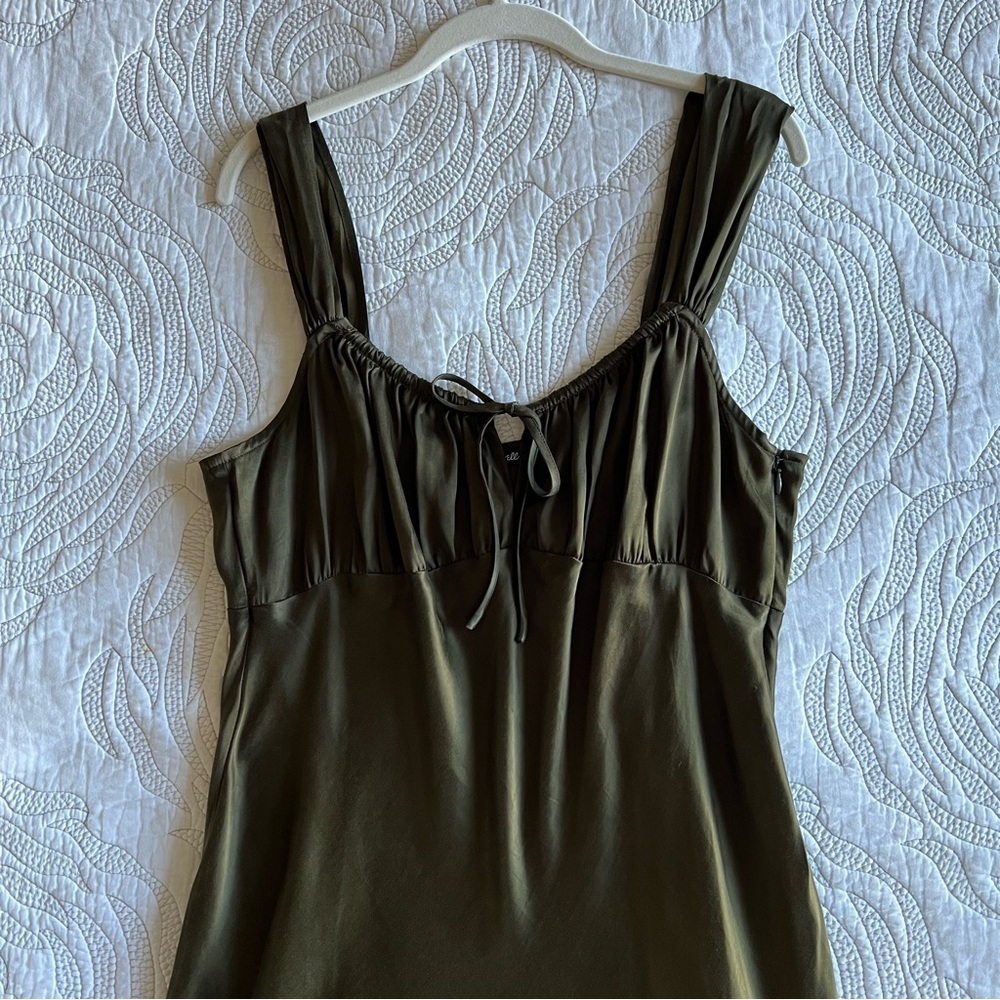 Madewell - Square Neck Midi Dress - Expedition Gr… - image 4